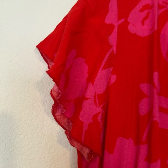 Floral blooming Large Boho Long Dress Women V Neck Floral Print Maxi - Picture 8 of 14